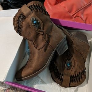Rampage cowboy cowgirl boots 8 8.5